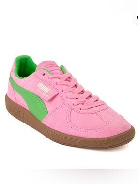 Puma Palermo Suede Sneaker in Pink and Green